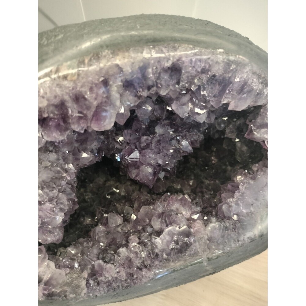 21.7 Lb Natural Amethyst Geode Quartz Cluster Crystal Mineral Specimen Healing - Picture 6 of 6